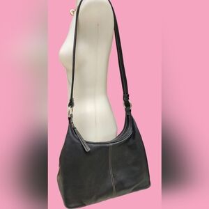 M. LONDON black LEATHER BAG purse